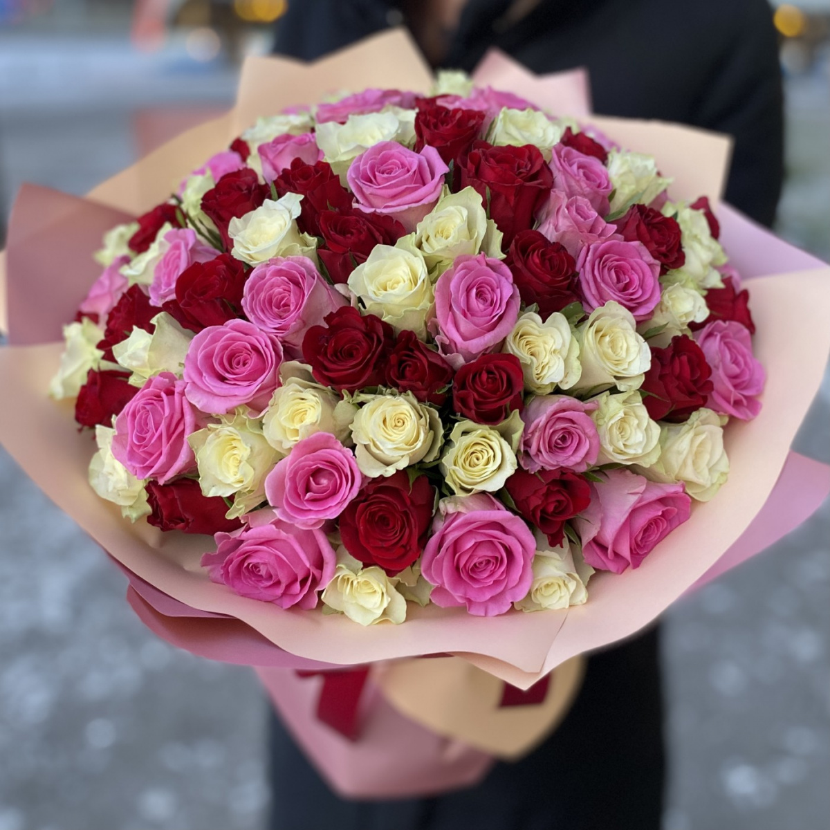 Микс из 101 розы